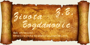 Života Bogdanović vizit kartica
